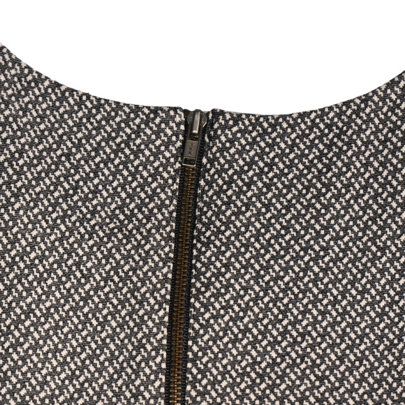 Theory Pencil Dress Women 4 Gray White Sheath Career Sleeveless Power Dressing - Picture 7 of 8